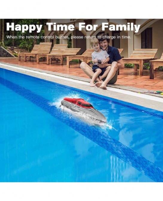 Remote Control Fast Racing Boat - 30KM/H High Speed 2.4GHz Controlled Water Boat Electric Brushless Rc Speedboat for Pool and...
