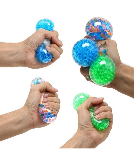 3 Set Water Beads Stress Relief Squeezing Balls for Kids and Adults: Best Calming Tool to Relieve Anxiety Vent Mood and Impro...