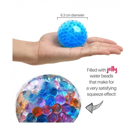 3 Set Water Beads Stress Relief Squeezing Balls for Kids and Adults: Best Calming Tool to Relieve Anxiety Vent Mood and Impro...
