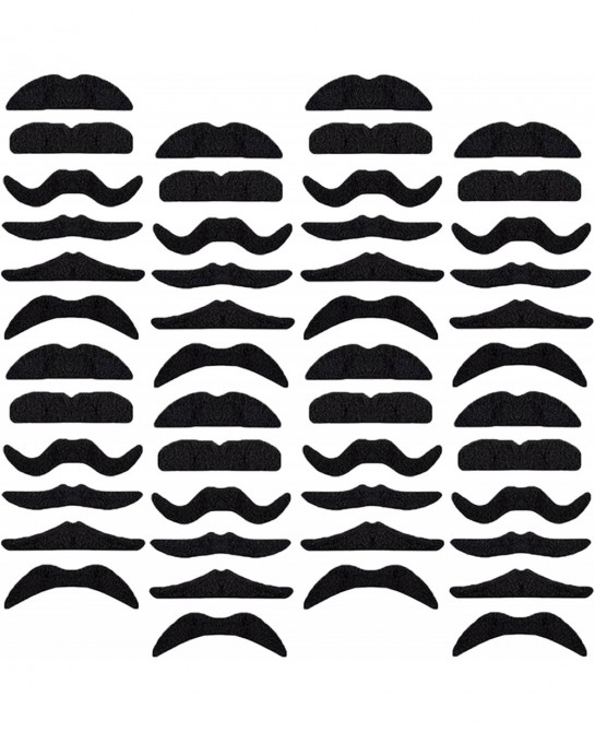 48 Pieces Self Adhesive Fake Mustaches Novelty Mustache for Halloween Fiesta Costume Masquerade Party Supplies Black $15.51 K...