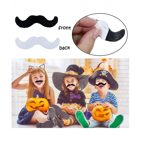 48 Pieces Self Adhesive Fake Mustaches Novelty Mustache for Halloween Fiesta Costume Masquerade Party Supplies Black $15.51 K...
