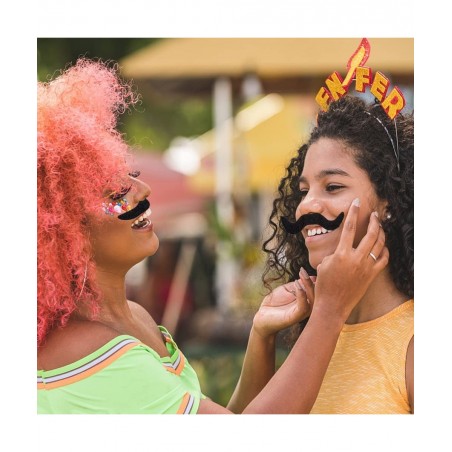 48 Pieces Self Adhesive Fake Mustaches Novelty Mustache for Halloween Fiesta Costume Masquerade Party Supplies Black $15.51 K...