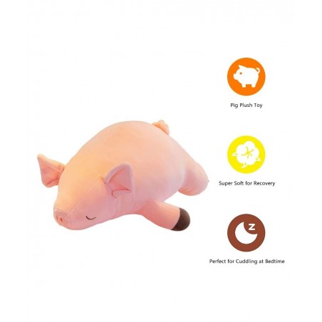 Stuffed Pig Animal Plush Toys Soft Pig Plush Adorable Hugging Pillow Cute Throw Plushie Ideal Gift Gift for Holidays and Birt...