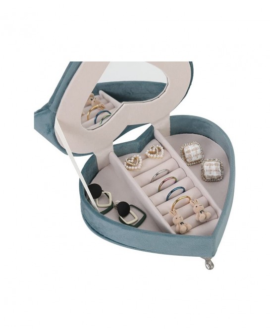 Miniature Dollhouse Accessories Dollhouse Furniture Jewelry Box Women Girls Gift Velvet Storage Jewelry Box (Couch Light Blue...