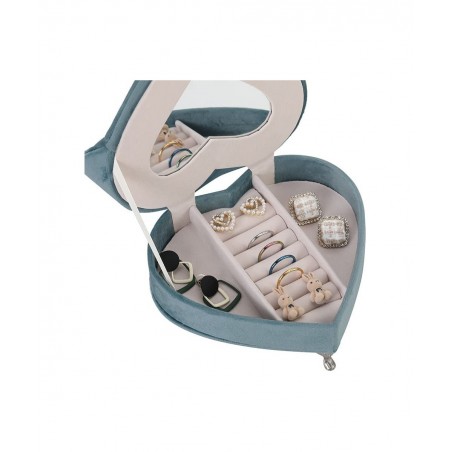 Miniature Dollhouse Accessories Dollhouse Furniture Jewelry Box Women Girls Gift Velvet Storage Jewelry Box (Couch Light Blue...
