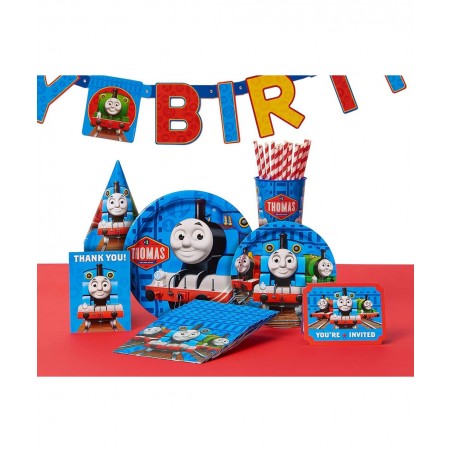 Thomas All Aboard Design Luncheon Paper Napkins - 6.5" x 6.5" - Multicolor - Pack of 16 $15.83 Kids' Party Tableware