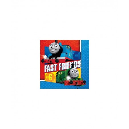 Thomas All Aboard Design Luncheon Paper Napkins - 6.5" x 6.5" - Multicolor - Pack of 16 $15.83 Kids' Party Tableware