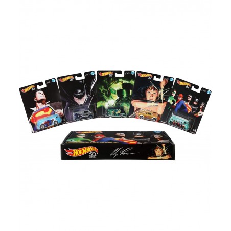 Limited Edition Premium 1:64 Scale 5-Car Box Set Features DC Artist Alex Ross Illustrations for Collectors and kids 3 years a...