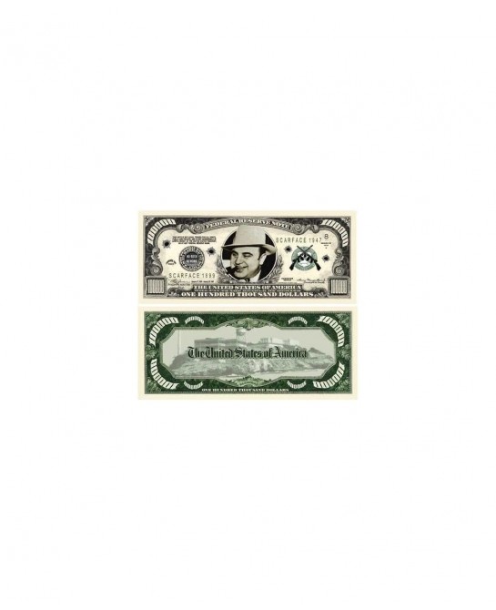 Pack of 25 - Al Capone $100000.00 Bills - One of The Worlds Most Notorious Gangsters $22.96 Gags & Practical Joke Toys