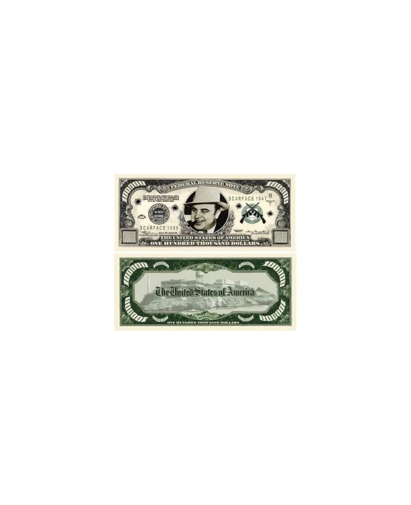 Pack of 25 - Al Capone $100000.00 Bills - One of The Worlds Most Notorious Gangsters $22.96 Gags & Practical Joke Toys