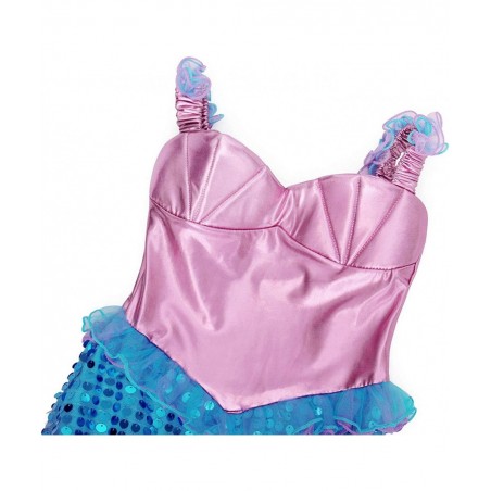 Mermaid Dress for Girls Halloween Mermaid Costume Birthday Party Dress Up Outftis with Accessories $45.74 Kids' Costumes