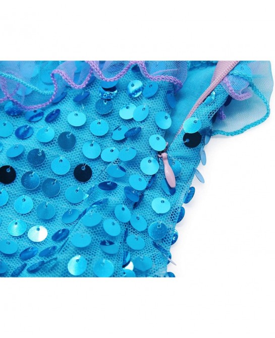 Mermaid Dress for Girls Halloween Mermaid Costume Birthday Party Dress Up Outftis with Accessories $45.74 Kids' Costumes