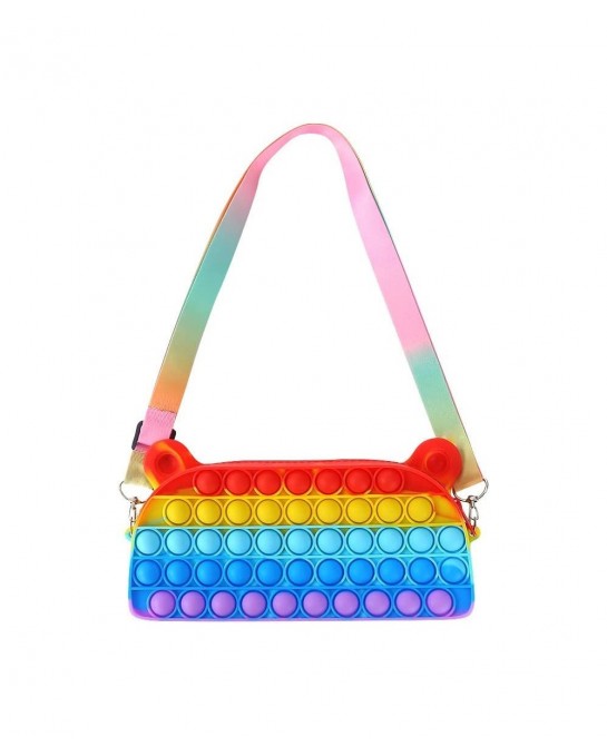 Pop Purse for Girls Fidget Pop Bag Sensory Stress Relief Pop Fidget Bubble Toys Fidget Squeeze Sensory Purse Cross Body Handb...