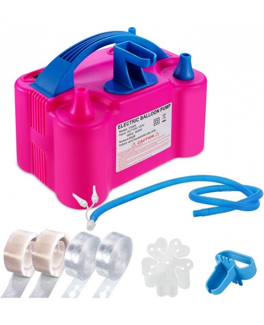 Electric Air Balloon Pump and Balloon Tying Tool in One 110V 600W Portable Dual Nozzles Electric Balloon Inflator for Party w...