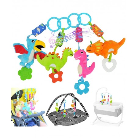 Baby Toys for 0 3 6 9 12 Months Soft Rattle Wind Chime Car Seat Crib Stroller Toys Dinosaur Baby Hanging Toys Birthday Christ...