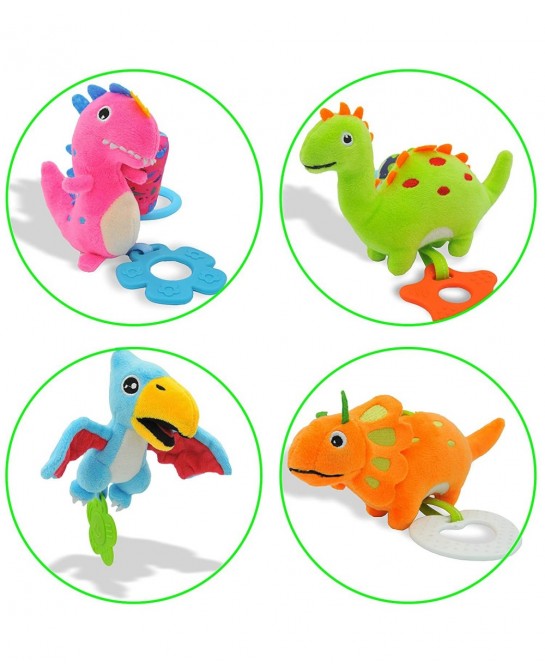 Baby Toys for 0 3 6 9 12 Months Soft Rattle Wind Chime Car Seat Crib Stroller Toys Dinosaur Baby Hanging Toys Birthday Christ...