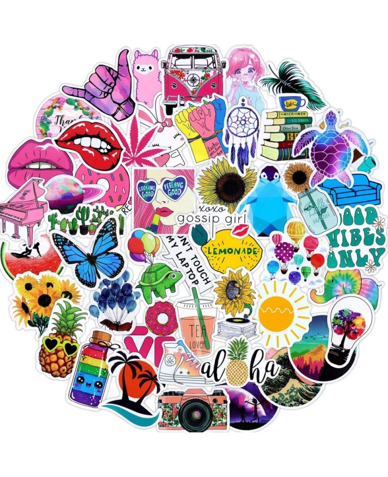 VSCO Stickers for Water Bottles 100 Pack Laptop Stickers Aesthetic Trendy Waterproof Vinyl Stickers for Skateboard Bike Cute ...