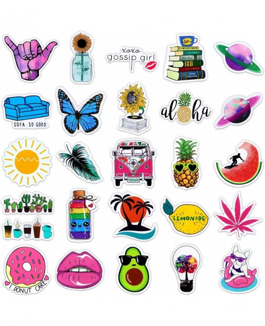 VSCO Stickers for Water Bottles 100 Pack Laptop Stickers Aesthetic Trendy Waterproof Vinyl Stickers for Skateboard Bike Cute ...