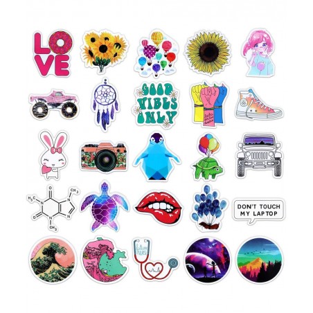 VSCO Stickers for Water Bottles 100 Pack Laptop Stickers Aesthetic Trendy Waterproof Vinyl Stickers for Skateboard Bike Cute ...
