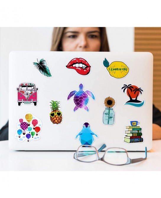 VSCO Stickers for Water Bottles 100 Pack Laptop Stickers Aesthetic Trendy Waterproof Vinyl Stickers for Skateboard Bike Cute ...