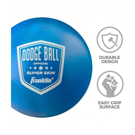 Dodgeball Ball Set – Superskin-Coated Foam Balls for Playground Games – Small Dodgeballs for Gymnasium Games – Easy-Grip Foam...
