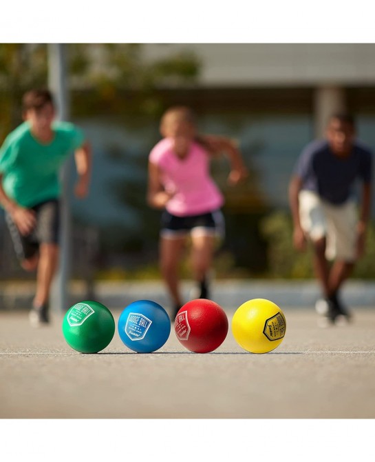 Dodgeball Ball Set – Superskin-Coated Foam Balls for Playground Games – Small Dodgeballs for Gymnasium Games – Easy-Grip Foam...