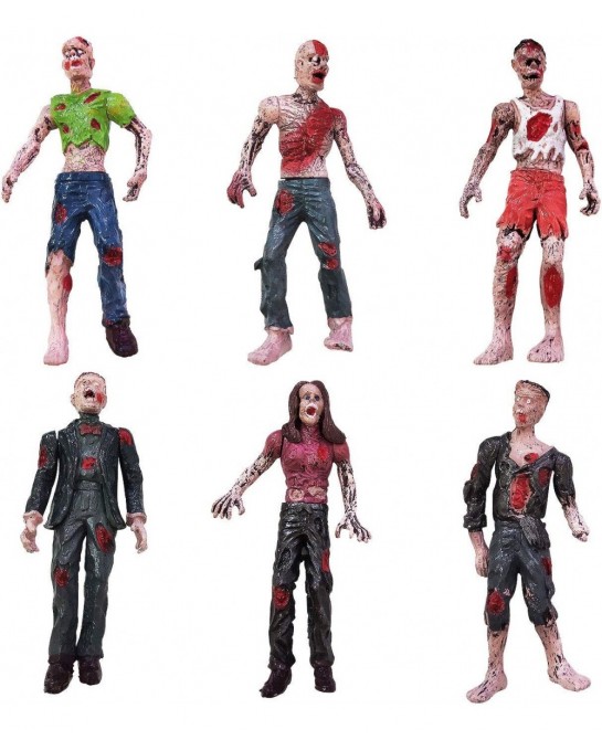 Zombie Action Figures Terror Zombie Toys 3.75 inch Detailed Walking Dead Corpse Dolls Suitable for Decorating Rooms Desk Book...