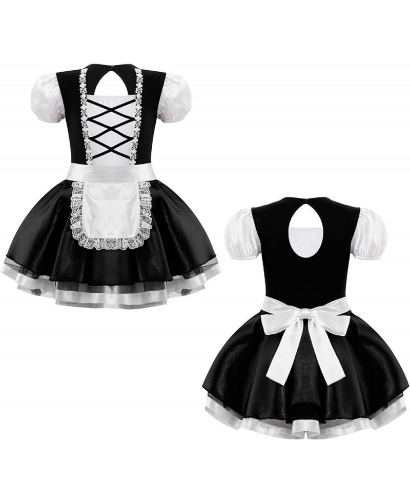 Kids Girls French Maid Costume Halloween Anime Maid Uniform Dress Fancy Cosplay Outfits $24.40 Kids' Costumes
