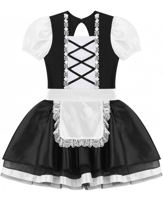 Kids Girls French Maid Costume Halloween Anime Maid Uniform Dress Fancy Cosplay Outfits $24.40 Kids' Costumes