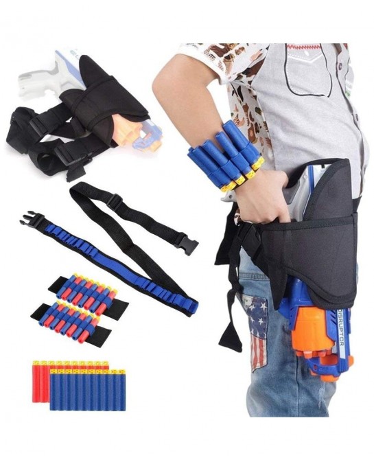 Holster Belt Kit for Nerf N-Strike Elite Series - Accessories Includes Holster Waist Bag Bandolier Sling Strap 2 Pcs Wrist Am...