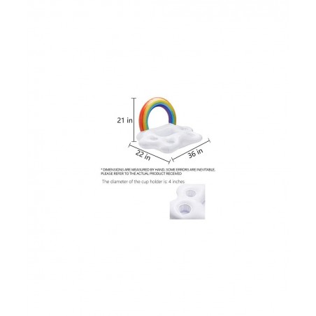 Inflatable Buffet Cup Holder Rainbow Cloud Pool Floats for Drink Fruit Donuts Pool rafts Accessories for Adults Kids Swimming...