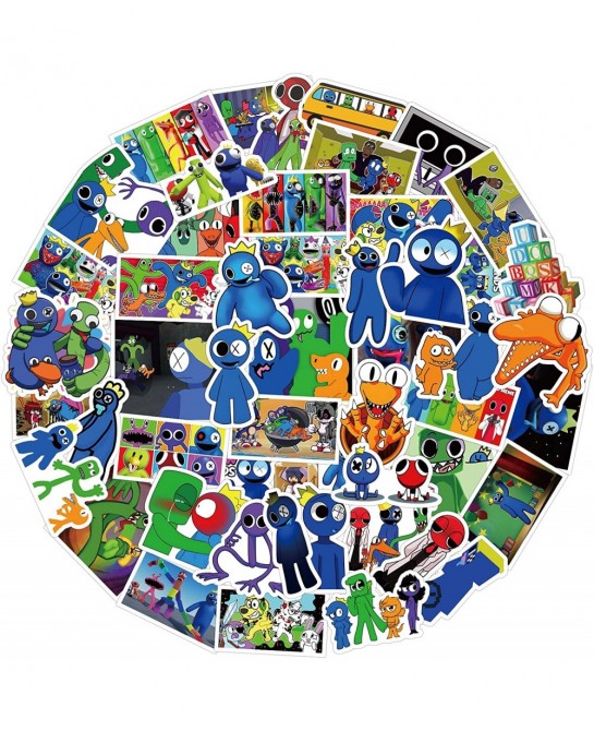 Rainbow Friends Video Game Toy Stickers 60PCS Trendy Funny Cartoon Waterproof Vinyl Decors for Hydroflask Water Bottle Phone ...
