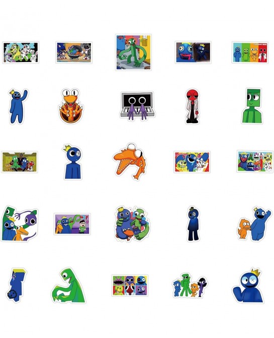 Rainbow Friends Video Game Toy Stickers 60PCS Trendy Funny Cartoon Waterproof Vinyl Decors for Hydroflask Water Bottle Phone ...