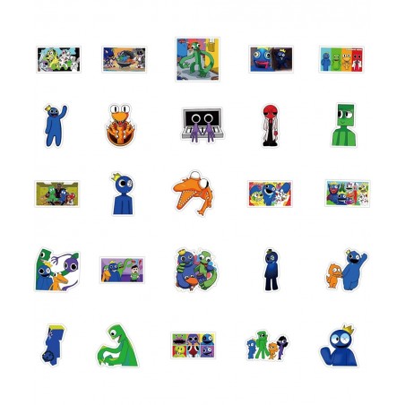 Rainbow Friends Video Game Toy Stickers 60PCS Trendy Funny Cartoon Waterproof Vinyl Decors for Hydroflask Water Bottle Phone ...