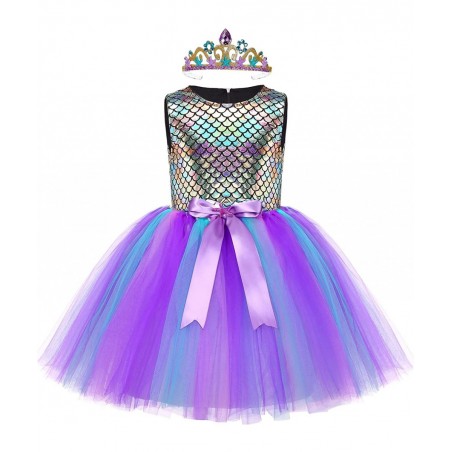 Mermaid Costume for Girls Little Mermaid Princess Tutu Dress for Girls Halloween Birthday Party Gifts $22.55 Kids' Costumes