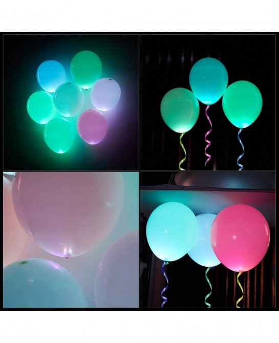 50 Pieces Multicolor LED Balloon Light Mini Round Ball Light Waterproof LED Flash Ball Lamp for Paper Lantern Bobo Balloon Di...