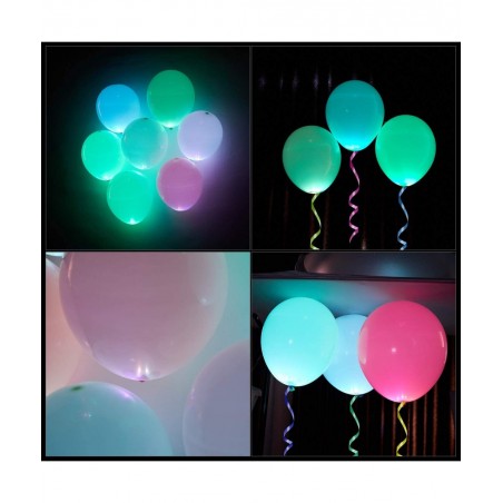 50 Pieces Multicolor LED Balloon Light Mini Round Ball Light Waterproof LED Flash Ball Lamp for Paper Lantern Bobo Balloon Di...