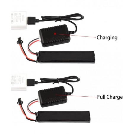 7.4V 2000mAh 10C li-on Battery SRB 1200 400 400-SUB Gel Ball Water Bead Blaster Gun with Charger $27.10 Hobby Remote & App Co...