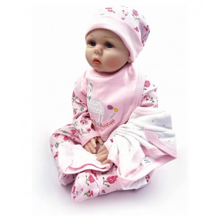 Reborn Baby Girl Clothes Fit 20-22 Inch Realistic Newborn Baby Doll Clothing Outfits Flower 5pcs Sets $29.24 Doll Accessories