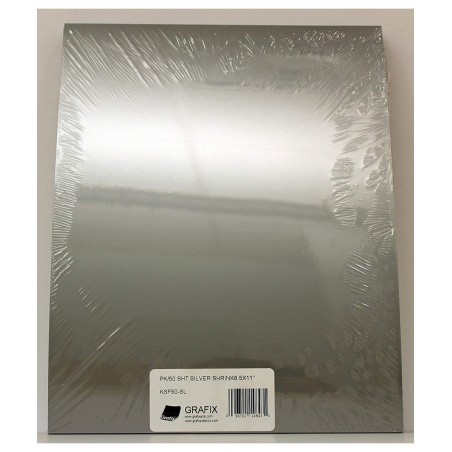Metallic Film 8.5 x 11” Pack of 50 – Silver Sheets Design Your Art and Shrink It to Create Jewelry Embellishments Paper Craft...