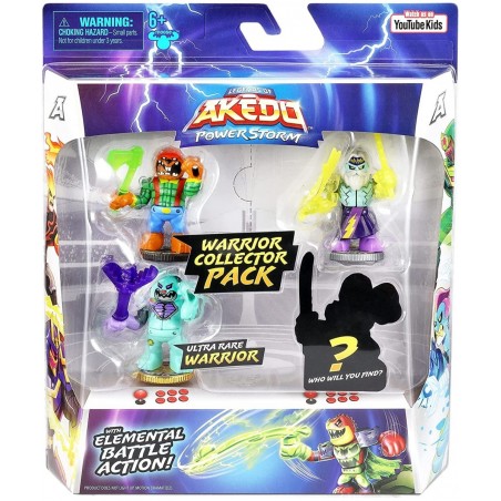 Legends of Powerstorm Warrior Collector Pack 4 Mini Battling Action Figures Including 1 Ultra Rare Warrior and 1 Mystery Warr...