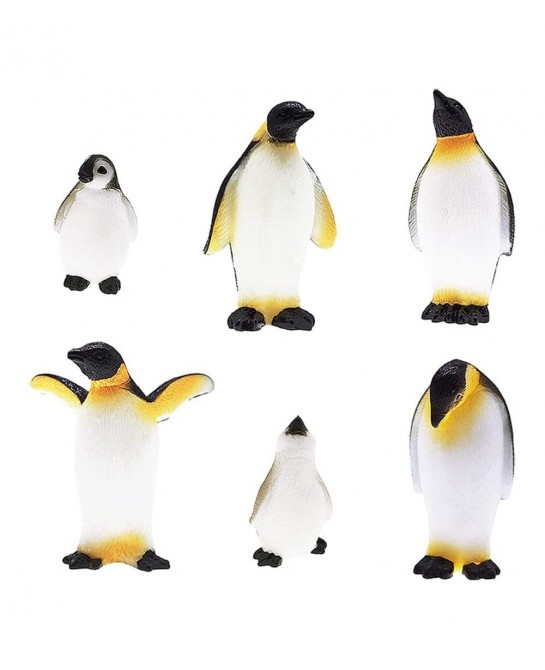 6 Pcs Cute Ocean Animal Penguin Model for Kids Antarctic Realistic Penguin Figurines Collection Playset Easter Eggs Penguin C...