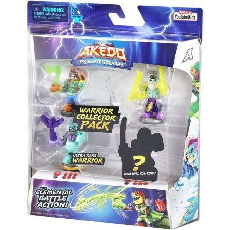 Legends of Powerstorm Warrior Collector Pack 4 Mini Battling Action Figures Including 1 Ultra Rare Warrior and 1 Mystery Warr...