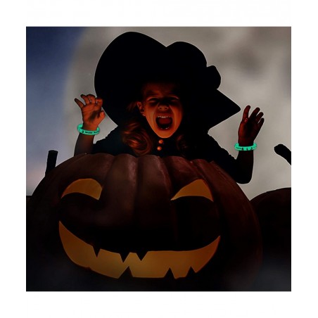 24 pcs Halloween Luminous Silicone Wristband for Kid Halloween Gifts Halloween Party Favor and Goodie Bag Fillers Supply. $15...