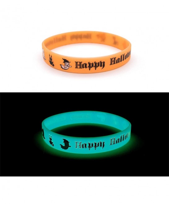 24 pcs Halloween Luminous Silicone Wristband for Kid Halloween Gifts Halloween Party Favor and Goodie Bag Fillers Supply. $15...