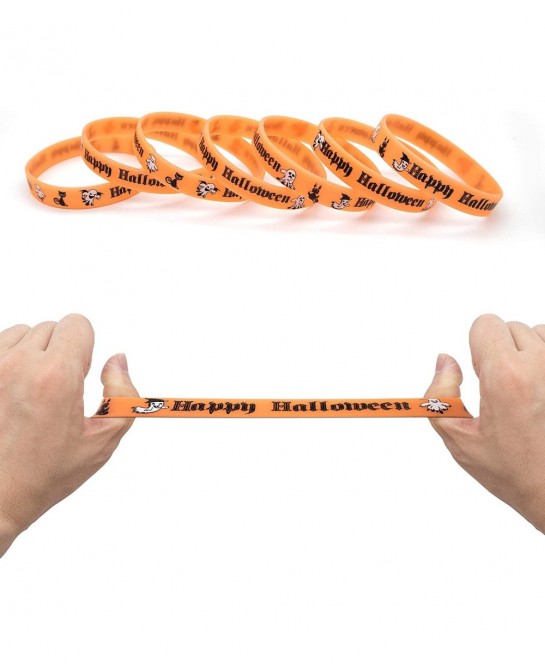 24 pcs Halloween Luminous Silicone Wristband for Kid Halloween Gifts Halloween Party Favor and Goodie Bag Fillers Supply. $15...