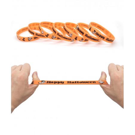 24 pcs Halloween Luminous Silicone Wristband for Kid Halloween Gifts Halloween Party Favor and Goodie Bag Fillers Supply. $15...