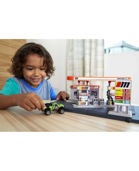 Action Drivers Airport Adventure & Action Drivers Fuel Station Playset for Kids 3 Years Old & Up with 1 1:64 Scale Vehicle Fi...