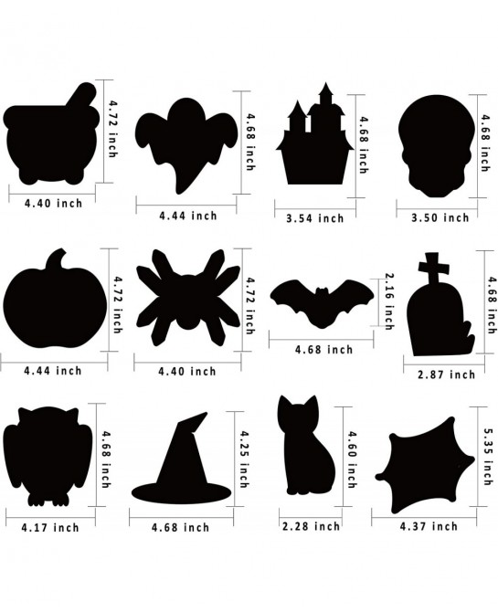 Scratch Paper Craft for Kids - 48 Pcs Halloween Magic Rainbow Scratch Paper Off Cards Set for Kids Crafts Arts Supplies Hallo...