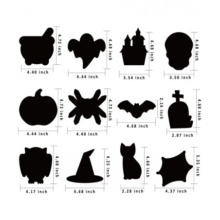 Scratch Paper Craft for Kids - 48 Pcs Halloween Magic Rainbow Scratch Paper Off Cards Set for Kids Crafts Arts Supplies Hallo...